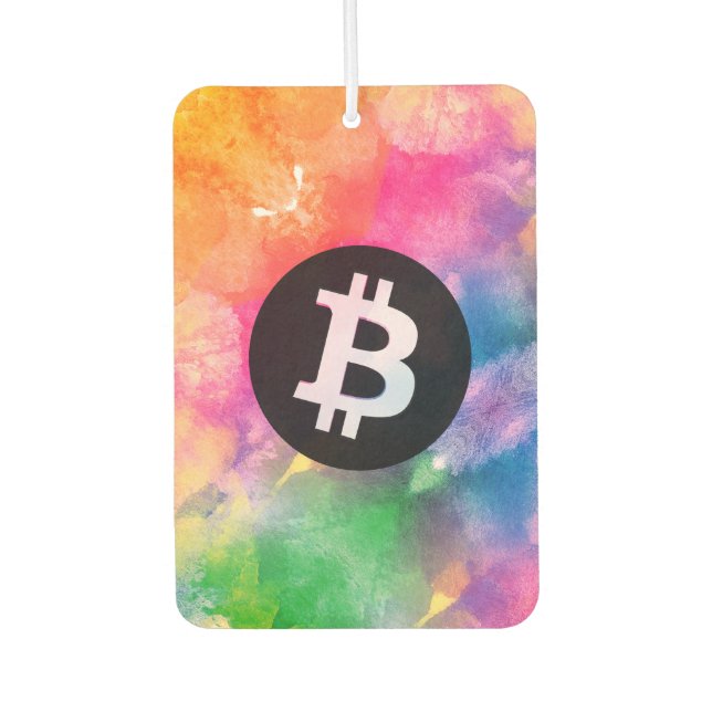 Bitcoin-Wasserfarbe (Stil 1 - Genesis) Autolufterfrischer (Vorderseite)
