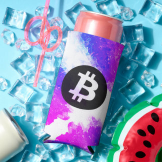 Bitcoin-Wasserfarbe (Stil 6 - Miami Beach) Selters Dosenkühler