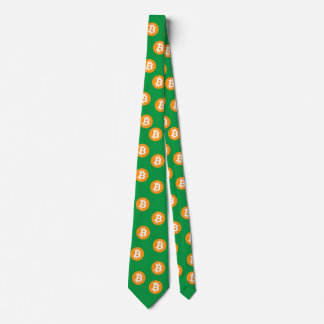 Bitcoin Wave BTC Crypto Token Neck Tie Krawatte