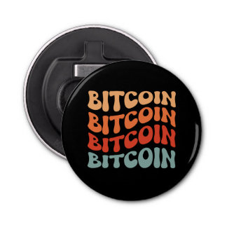 Bitcoin Wavy Text Stilvolle Crypto Typografie Desi Flaschenöffner