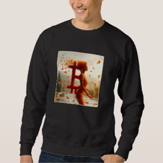 Bitcoin Weibliche Weibliche Hübsche subtile Blume Sweatshirt