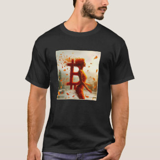 Bitcoin Weibliche Weibliche Hübsche subtile Blume T-Shirt