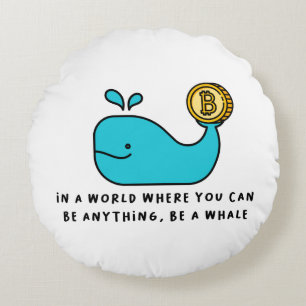Bitcoin Whale Crypto Investor & BTC Trading Design Rundes Kissen