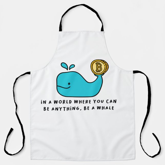 Bitcoin Whale Crypto Investor & BTC Trading Design Schürze (Vorderseite)