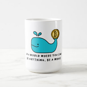 Bitcoin Whale Funny Crypto Investor Cartoon Design Kaffeetasse