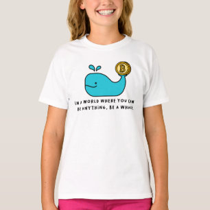 Bitcoin Whale Funny Crypto Investor Cartoon Design T-Shirt