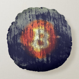 Bitcoin-widerstandsfähige Kunst Rundes Kissen