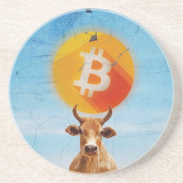Bitcoin widerstandsfähiger Bulle Getränkeuntersetzer