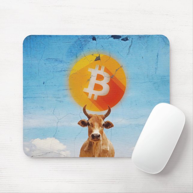 Bitcoin widerstandsfähiger Bulle Mousepad (Mit Mouse)