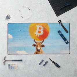Bitcoin widerstandsfähiger Bulle Schreibtischunterlage