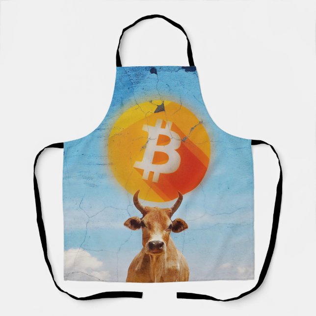 Bitcoin widerstandsfähiger Bulle Schürze (Vorderseite)