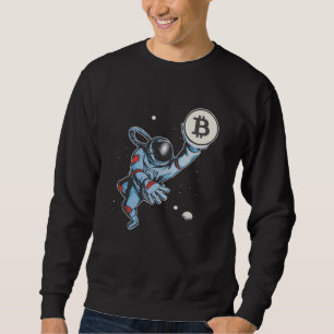 Bitcoin zum Mondastronaut Sweatshirt