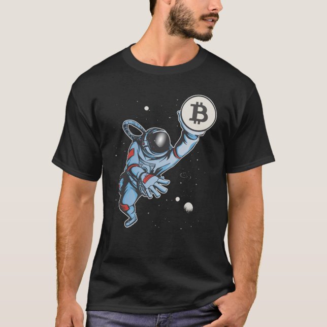 Bitcoin zum Mondastronauten T-Shirt (Vorderseite)