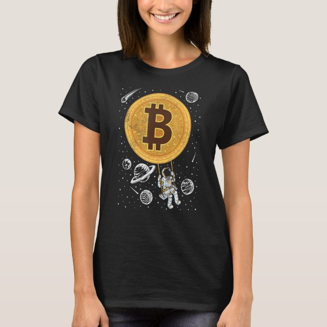Bitcoin zur Mondkryptowährung T-Shirt (Vorderseite)