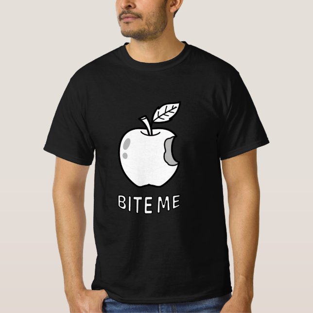 Bite Me Apple Rude T-Shirt (Vorderseite)