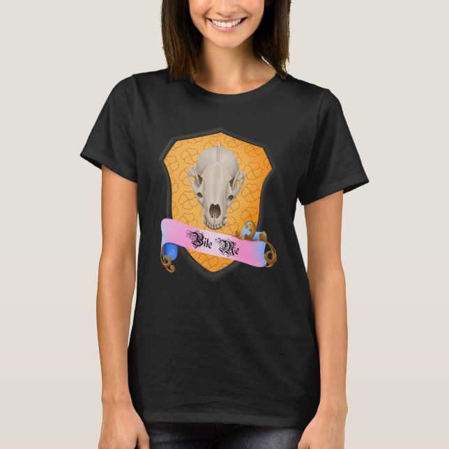 Bite Me Badger Skull T-Shirt (Vorderseite)