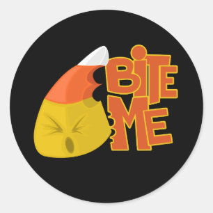 Bite Me - Candy Corn Runder Aufkleber