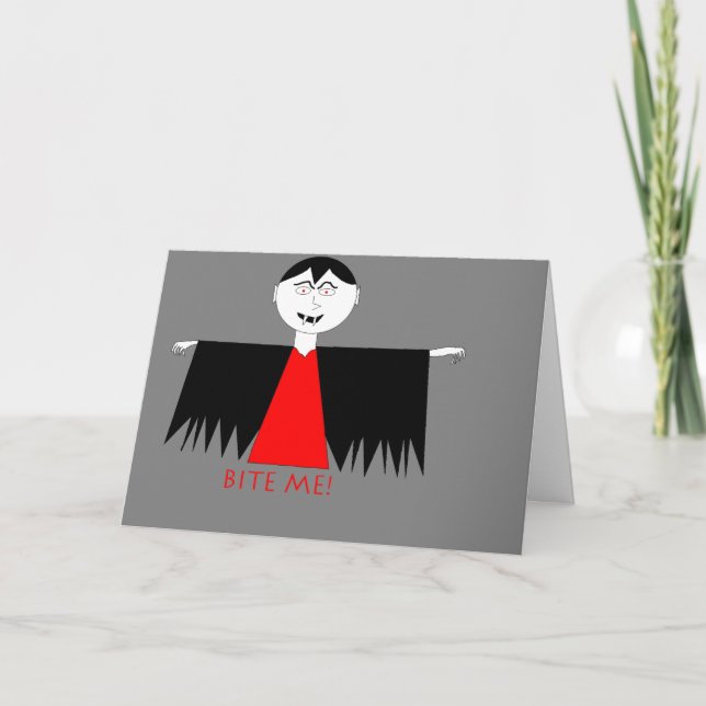 "Bite me" erhält gut Karte (Vorderseite)