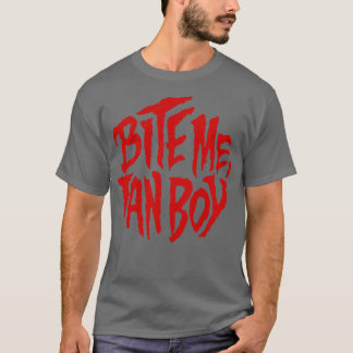 Bite me Fan Boy Lobos zurück T-Shirt