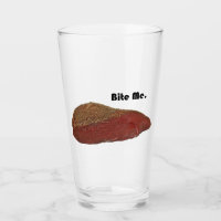 Bite Me Funny Steak Beef Pun Joke