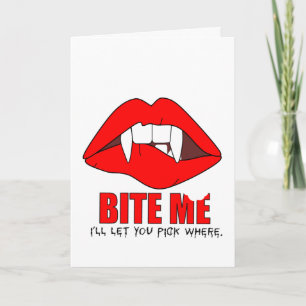 Bite Me Halloween Card Karte