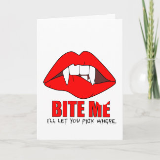 Bite Me Halloween Card Karte