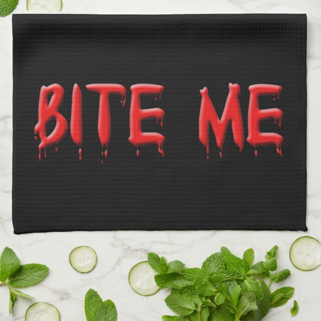 Bite Me Kitchtuch Geschirrtuch (Gefaltet)