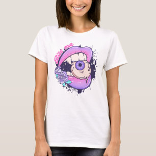 Bite Me Pink Halloween Lippen T-Shirt