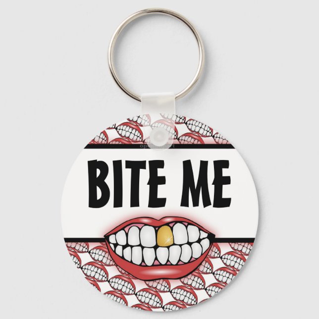 Bite me Schlüsselanhänger (Vorderseite)