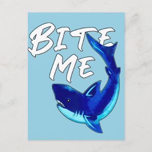 Bite me - Shark Postkarte