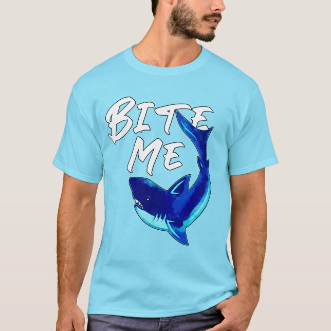 Bite me - Shark T-Shirt (Vorderseite)