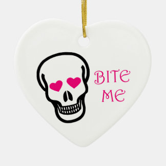 Bite me (Skull) Keramik Ornament