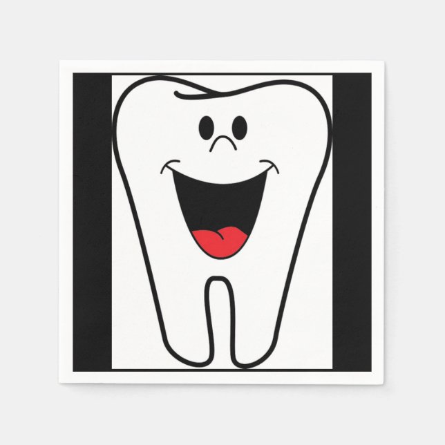 "BITE ME"-TOOTH SERVIETTE (Vorderseite)