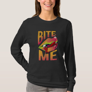 Bite Me Vampire Fang Ghoul Immortal Halloween Soul T-Shirt