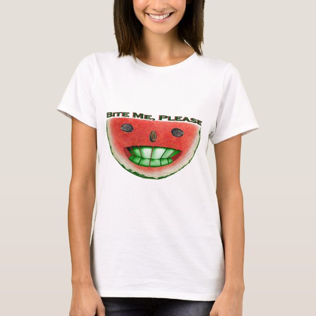 Bite Me Wassermelone T-Shirt (Vorderseite)