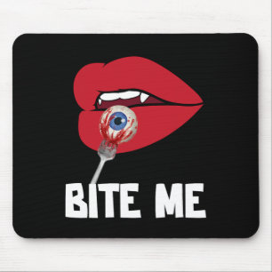 Bite Me Y Vampire Lips Halloween-Party Kostüm Mousepad