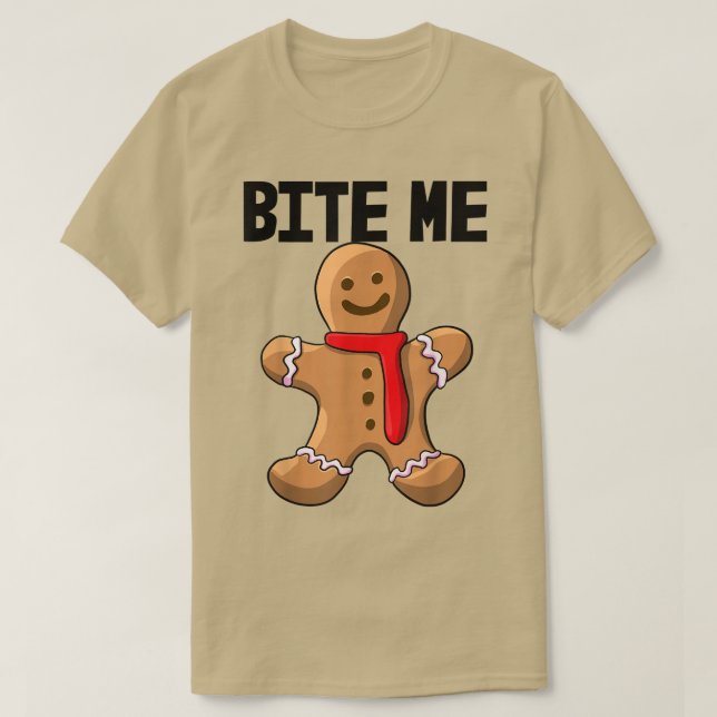 Bite mir Cookies Liebe Backen Frauen Party Gingerb T-Shirt (Design vorne)