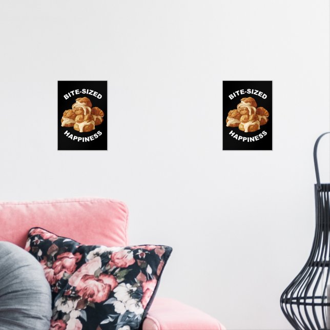 Bite Sized Happiness Profiteroles Posters & Prints Bilderwand Sets (Wohnzimmer)