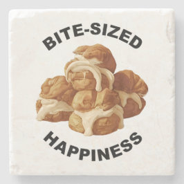 Bite Sized Happiness Profiteroles Steinuntersetzer