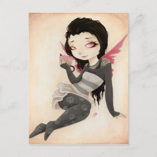 Bite-Vampire goth Cupcake Postcard Postkarte