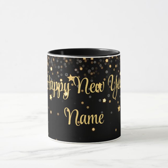 Bites & Bubbly New Years Eve Personalized Tasse (Zentrum)