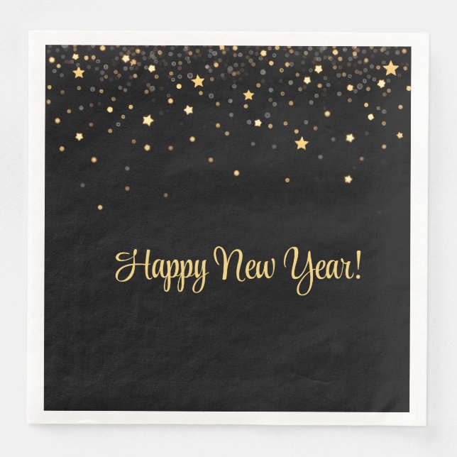 Bites & Bubbly New Years Eve Serviette (Vorderseite)