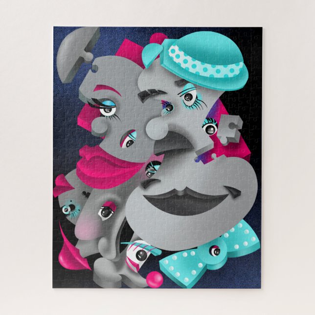 Bits and Pieces - Surreal Puzzle Faces Jigsaw (Vertikal)