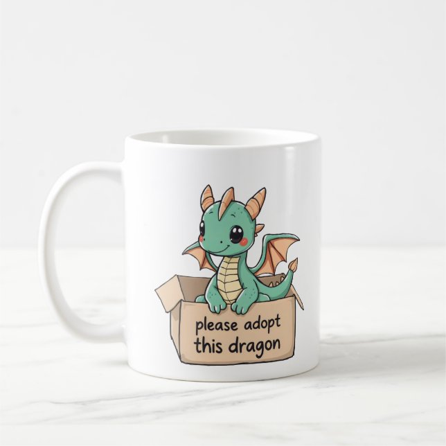 Bitte adoptier diesen Drachen Kaffeetasse (Links)