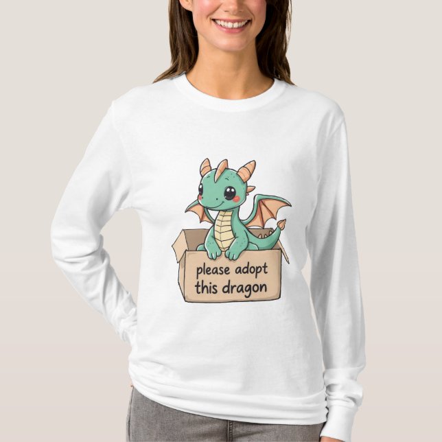 Bitte adoptier diesen Drachen T-Shirt (Vorderseite)