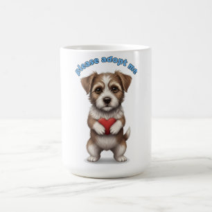 Bitte adoptiere mich – süße Illustration eines Ret Kaffeetasse