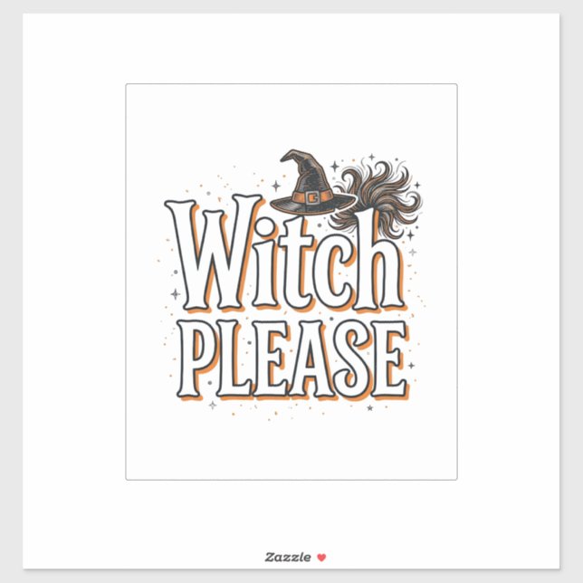 Bitte alte Hexe Halloween-Vektordesign_1 Aufkleber (Blatt)