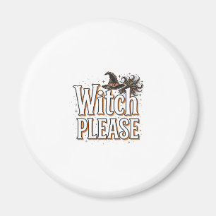 Bitte alte Hexe Halloween-Vektordesign_1 Magnet