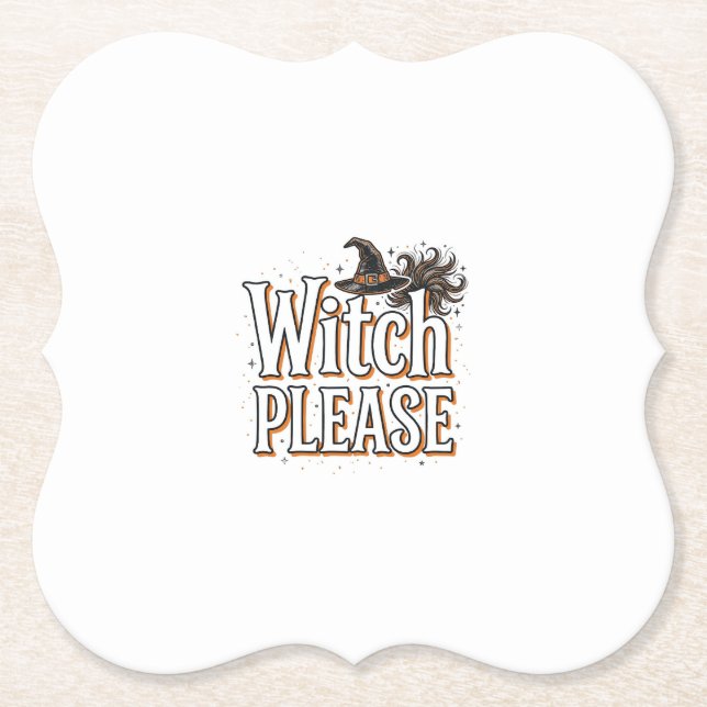 Bitte alte Hexe Halloween-Vektordesign_1 Untersetzer (Vorderseite)