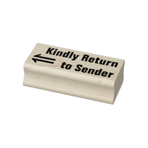 "Bitte an Absender zurücksenden" & Pfeil-Stempel Gummistempel